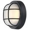 Westinghouse Fixture Wall Outdoor LED Dimmable 12W Round Sconce, Textured Black White Glass 6114000 - alternate 5